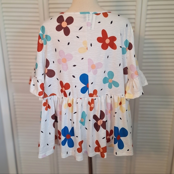 Daisy boho flounce babydoll top blouse sz 3XL NWOT *D5 - Picture 8 of 8